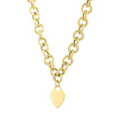 14k Yellow Gold Rolo Link Necklace (11.40 mm) thumbnail 2