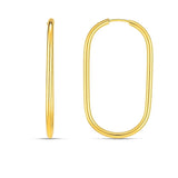 14k Yellow Gold Endless Large Paperclip Hoop Earrings thumbnail 1