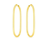 14k Yellow Gold Endless Large Paperclip Hoop Earrings thumbnail 2