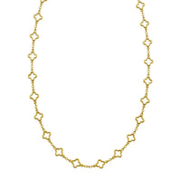 14K Yellow Gold Clover Link Necklace (7.00 mm)