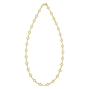 14K Yellow Gold Clover Link Necklace (7.00 mm)