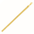 14K yellow gold snake chain bracelet with rounded oval 5.30 mm profile