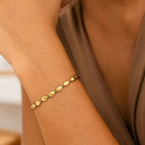 14K Yellow Gold Pebble Bead Chain Bracelet (4.00 mm) thumbnail 4