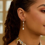 Sterling Silver Freshwater Pearl Bead Drop Earrings thumbnail 3