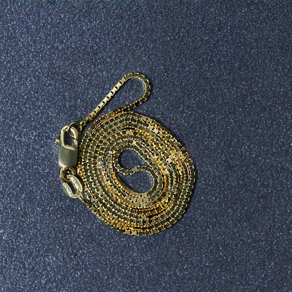 18k Yellow Gold Classic Box Chain (0.85 mm)