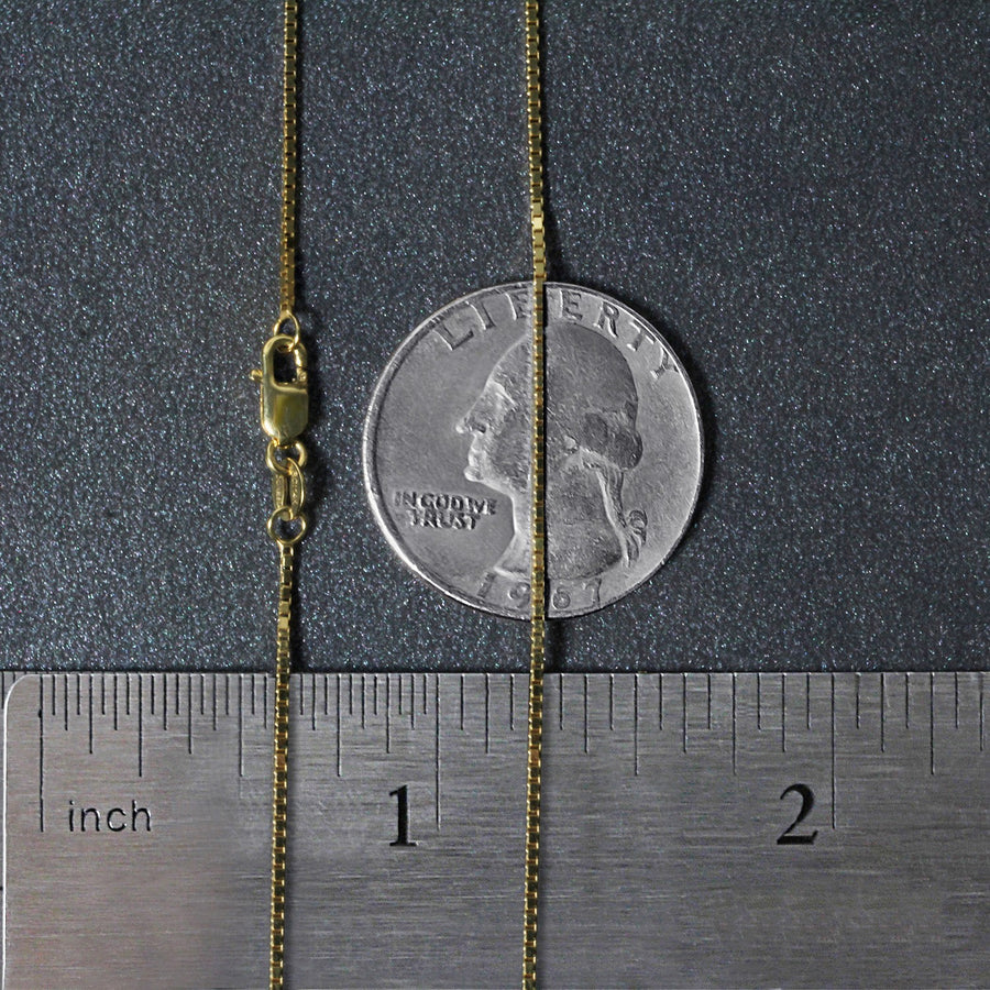 18k Yellow Gold Classic Box Chain (0.85 mm)