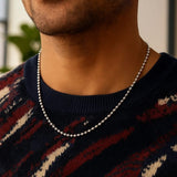 Sterling Silver Rhodium Plated Moon Cut Bead Chain (2.50 mm) thumbnail 6