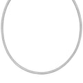 925 sterling silver Cubogas chain necklace with rounded gas-tube links