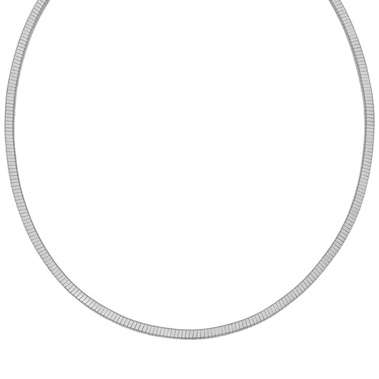925 sterling silver Cubogas chain necklace with rounded gas-tube links