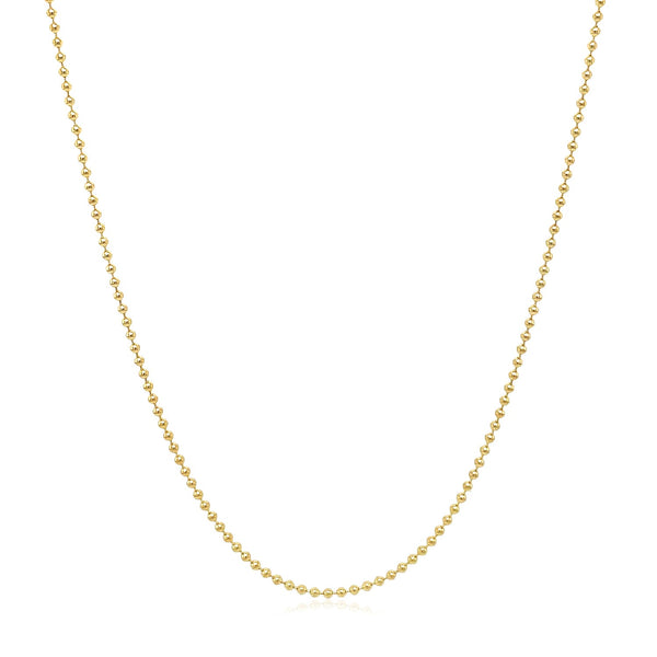 14k Yellow Gold Bead Chain 1.0mm (1.00 mm)
