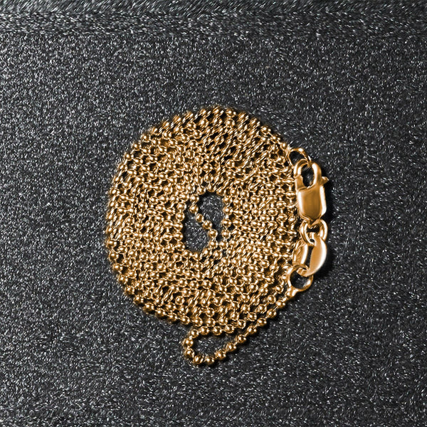 14k Yellow Gold Bead Chain 1.0mm (1.00 mm)