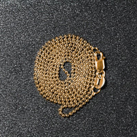 14k Yellow Gold Bead Chain 1.0mm (1.00 mm)