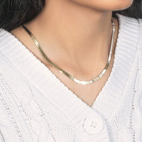 14k Yellow Gold Super Flex Herringbone Chain (3.80 mm)