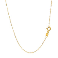 14k Yellow Gold Singapore Chain 0.6mm (0.60 mm)
