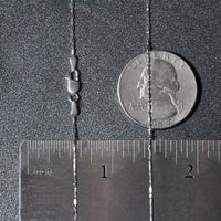 14k White Gold Diamond-Cut Bead Chain (0.90 mm)