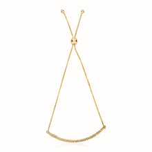 Load image into Gallery viewer, 14k Yellow Gold Chain Bar Lariat Style Bracelet (1.00 mm)