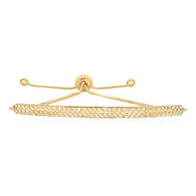 Load image into Gallery viewer, 14k Yellow Gold Chain Bar Lariat Style Bracelet (1.00 mm)