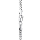 14k White Gold Light Gourmette Chain (2.80 mm) thumbnail 4