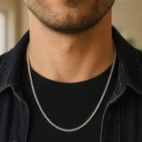 14k White Gold Light Gourmette Chain (2.80 mm) thumbnail 5
