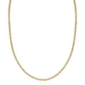 14K two-tone gold tennis necklace with alternating white and yellow gold links
