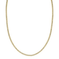 14K Two Tone Gold Diamon Oro Tennis Necklace (2.40 mm)
