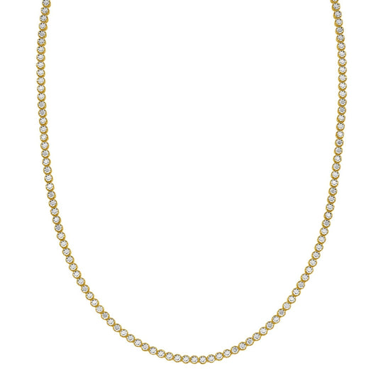 14K Two Tone Gold Diamon Oro Tennis Necklace (2.40 mm)