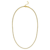 14K Two Tone Gold Diamon Oro Tennis Necklace (2.40 mm) thumbnail 2