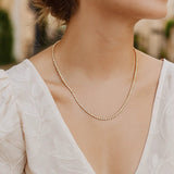 14K Two Tone Gold Diamon Oro Tennis Necklace (2.40 mm) thumbnail 3