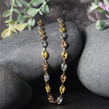14k Tri Color Gold High Polish Puffed Mariner Link Chain (4.90 mm) thumbnail 2