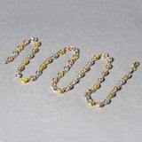 14k Tri Color Gold High Polish Puffed Mariner Link Chain (4.90 mm) thumbnail 3
