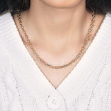 14k Tri Color Gold High Polish Puffed Mariner Link Chain (4.90 mm) thumbnail 5