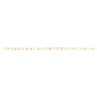 14K Yellow Gold MOP Heart Mirror Gem Bracelet