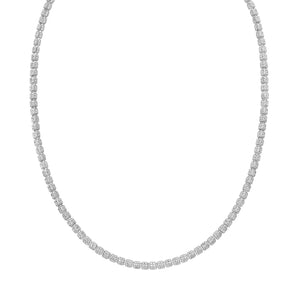 Sterling Silver Rhodium Plated Ice Barrel Chain (3.80 mm)