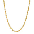 14K yellow gold rope chain with 3.7 mm twisted link pattern