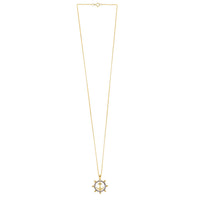 Ships Wheel Anchor Necklace in 10K Yellow Gold