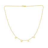 14K Yellow Gold XOXO Necklace thumbnail 2