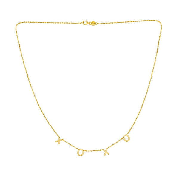 14K Yellow Gold XOXO Necklace