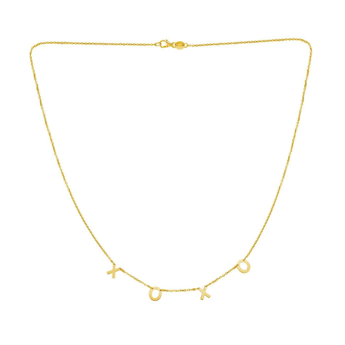 14K Yellow Gold XOXO Necklace