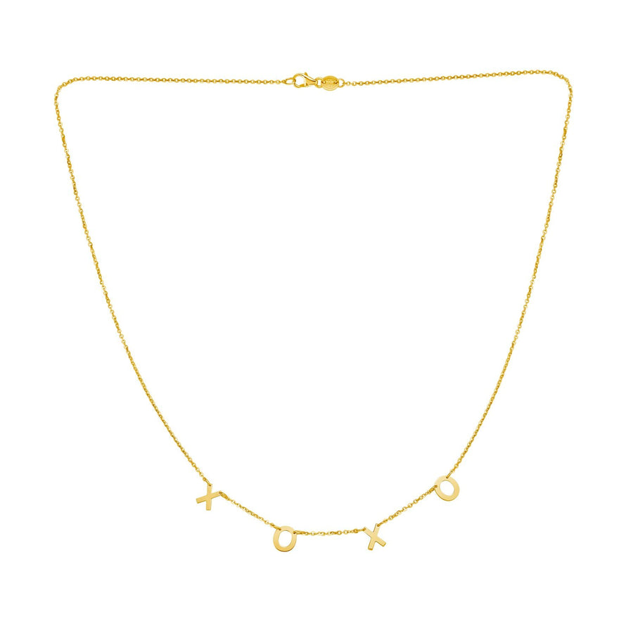 14K Yellow Gold XOXO Necklace