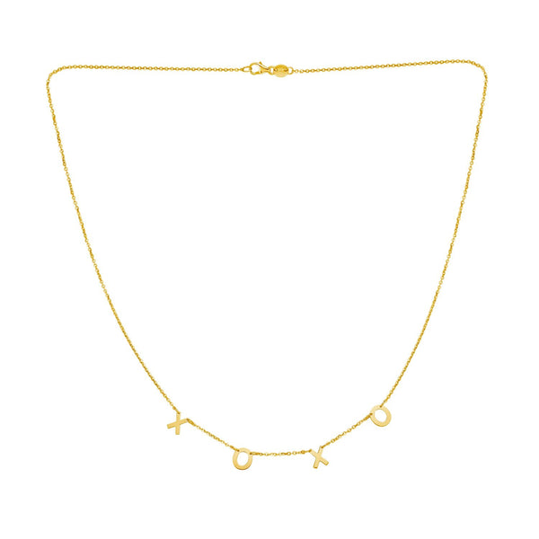 14K Yellow Gold XOXO Necklace