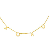 14K Yellow Gold XOXO Necklace thumbnail 3