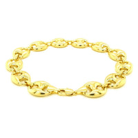 14k Yellow Gold Puffed Mariner Link Bracelet (11.00 mm)