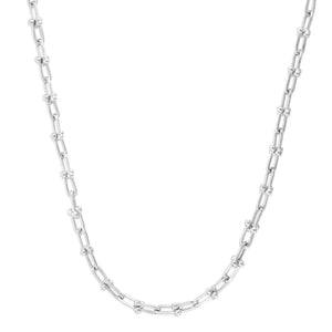 Sterling Silver Rhodium Plated Jax Link Chain (6.00 mm)