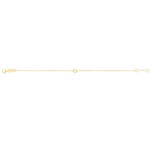 14K Yellow Gold Mini Initial G Bracelet