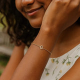 14K Yellow Gold Mini Initial G Bracelet thumbnail 4