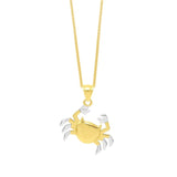 Crab Necklace in 10K Two Tone Yellow Gold thumbnail 3