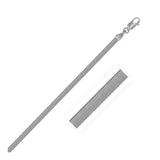14k White Gold Super Flex Herringbone Bracelet (2.80 mm) thumbnail 1