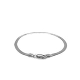 14k White Gold Super Flex Herringbone Bracelet (2.80 mm) thumbnail 3