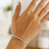 14k White Gold Super Flex Herringbone Bracelet (2.80 mm) thumbnail 4