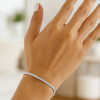 14k White Gold Super Flex Herringbone Bracelet (2.80 mm)